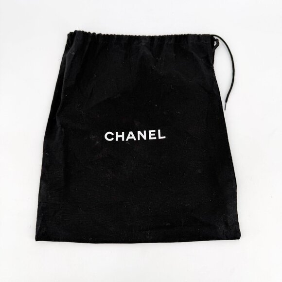 Chanel CC Flat Espadrille Mule Slide Sandals Black Leather Size 38 US 7-7.5 - Picture 2 of 15